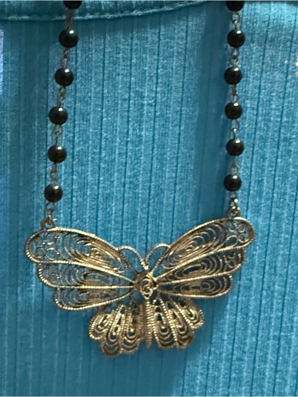 Silver Butterfly Pendant Necklace - Women Jewelry